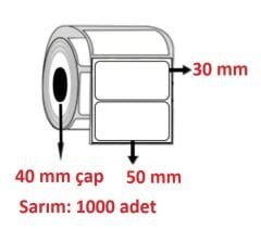 EKO TERMAL BARKOD ETİKETI 30x50 1000 SARIM