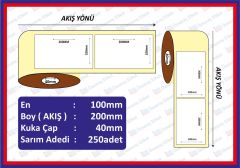 EKO TERMAL BARKOD ETİKETI 100x200 250 SARIM (dikey)