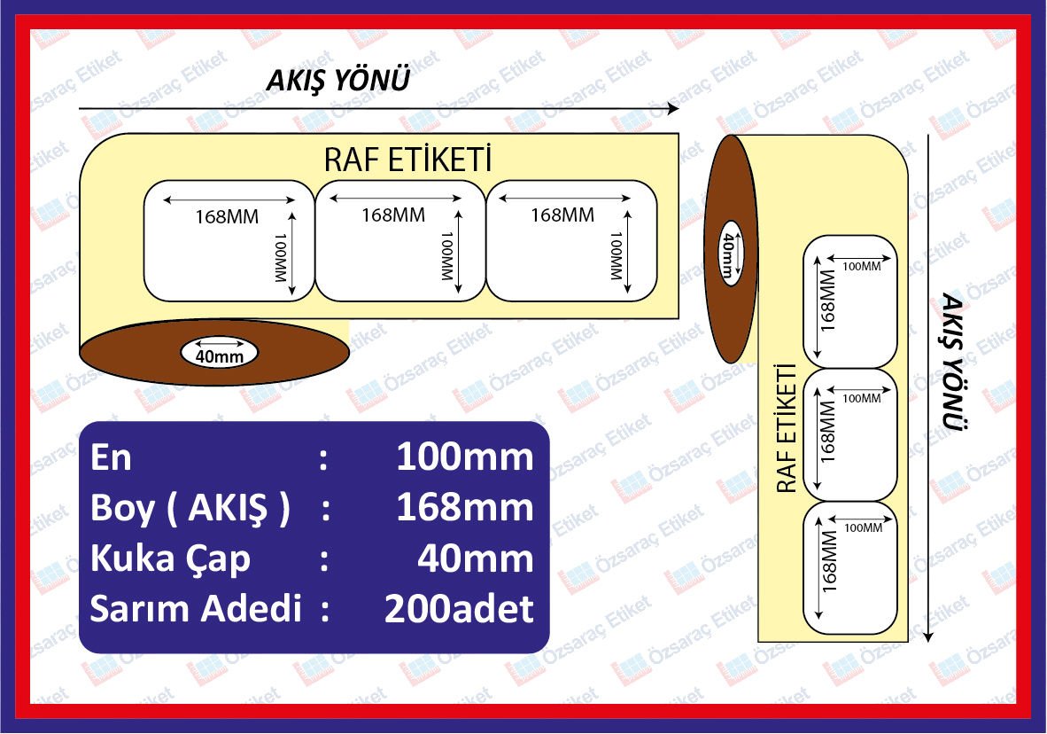 KARTON TERMAL 100x168 (DİKEY) 200 SARIM