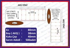 KARTON TERMAL 80x38 (YATAY) 500 SARIM(ORTADAN ÇENTİKLİ)