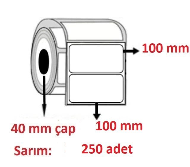 EKO TERMAL BARKOD ETİKETİ 100x100  250 SARIM 1 RULO