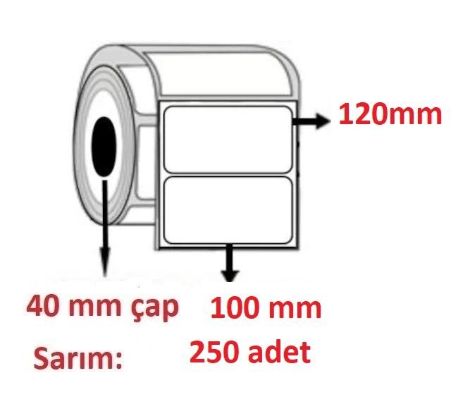 EKO TERMAL BARKOD ETİKETİ 100x120  500 SARIM 1 RULO