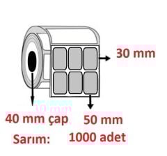 SİLVERMAT BARKOD ETİKETI 30x50 (1000 SARIM)