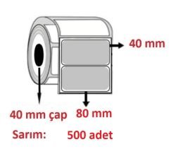 SİLVERMAT BARKOD ETİKETI 40x80 (500 SARIM)