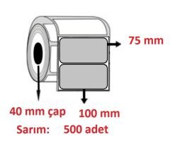 SİLVERMAT BARKOD ETİKETI 75x100 (500 SARIM)