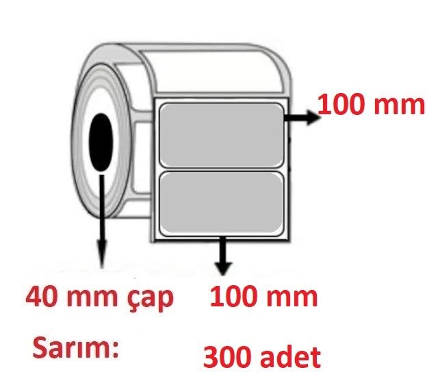 SİLVERMAT BARKOD ETİKETI 100x100 (300 SARIM)