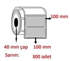 SİLVERMAT BARKOD ETİKETI 100x100 (300 SARIM)