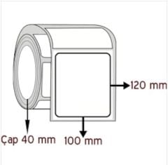 EKO TERMAL BARKOD ETİKETİ 100x120  500 SARIM 10 RULO  5000 ADET