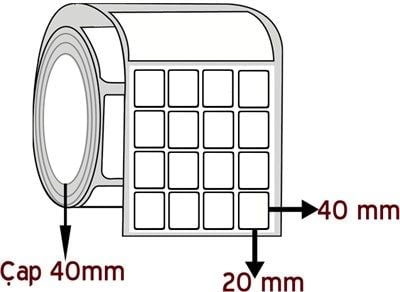 EKO TERMAL BARKOD ETİKETI 20x40 4000 SARIM 4 lü yanyna