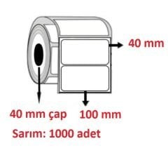 ECO TERMAL  ECO TERMAL 40x100 BARKOD  ETİKETİ 1000 LÜ  5 RULO  5000 ADET