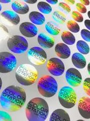 ÇAY PAKETLEME İÇİN HOLOGRAM PP METALİZE KAPAMA ETİKETİ  55*45 HOLOĞRAM PP METALİZE