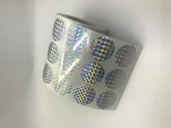 ÇAY PAKETLEME İÇİN HOLOGRAM KUŞE METALİZE KAPAMA ETİKETİ  55*45 HOLOĞRAM KUŞE METALİZE