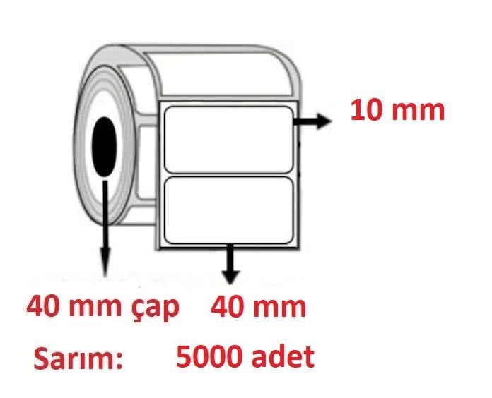 40X10  EKO TERMAL BARKOD ETIKETI  5000  Lİ  SARIM