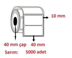 40X10  EKO TERMAL BARKOD ETIKETI  5000  Lİ  SARIM